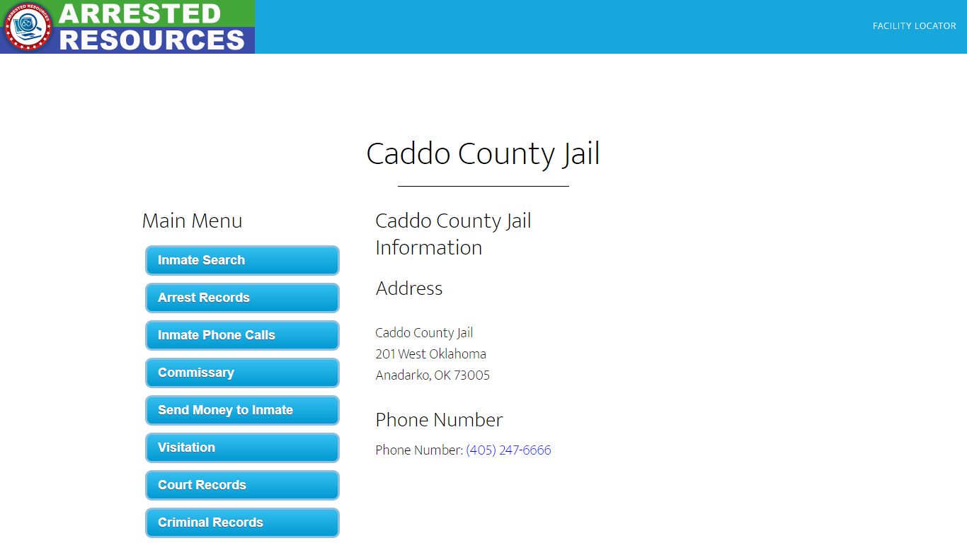 Caddo County Jail - Inmate Search - Anadarko, OK - Arrested Resources